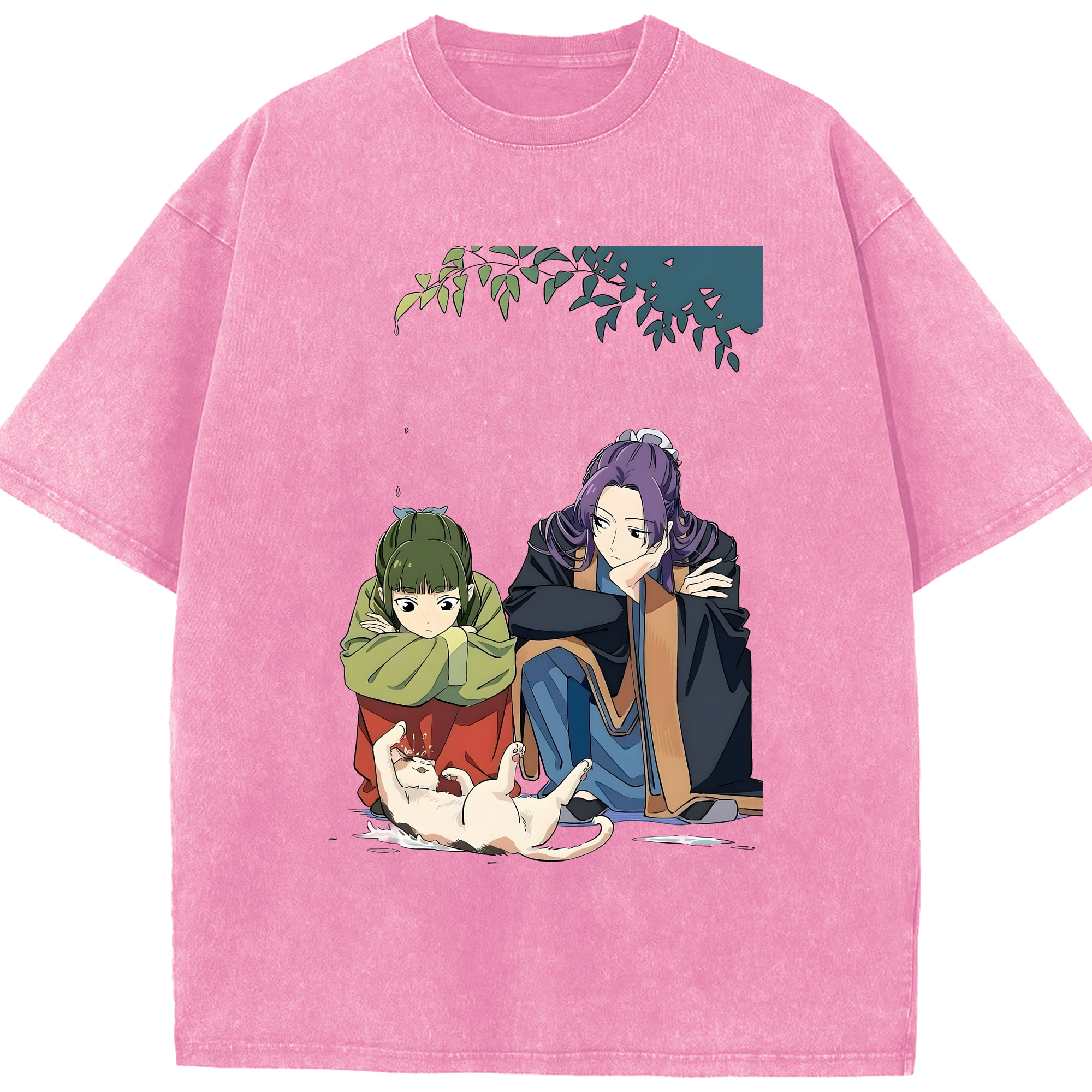 （画像用） 薬屋のひとりごと The Apothecary Diaries 綿100% ヴィンテージ風 半袖Tシャツ（フロントプリント）
